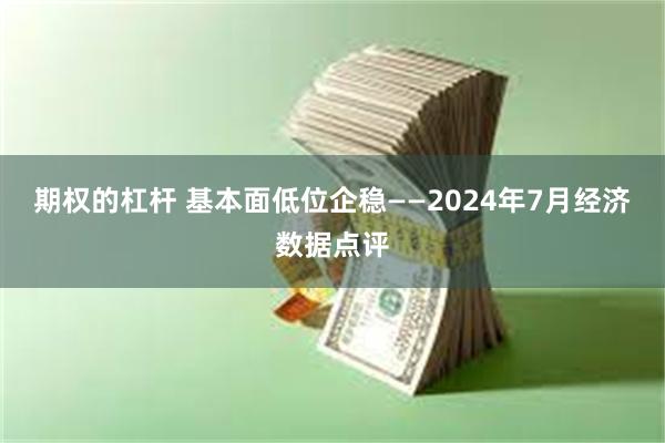 期权的杠杆 基本面低位企稳——2024年7月经济数据点评