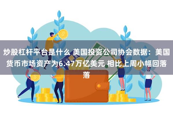 炒股杠杆平台是什么 美国投资公司协会数据：美国货币市场资产为6.47万亿美元 相比上周小幅回落