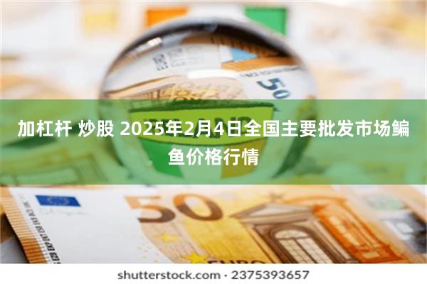 加杠杆 炒股 2025年2月4日全国主要批发市场鳊鱼价格行情