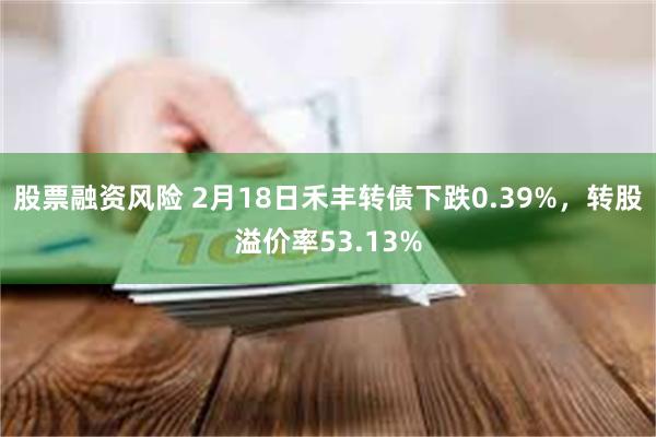 股票融资风险 2月18日禾丰转债下跌0.39%，转股溢价率53.13%